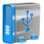 Blue USB Icon 64x64 png